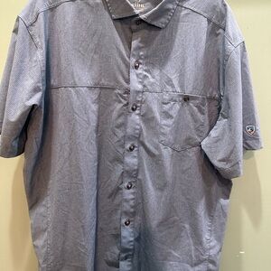 Men's Blue Short Sleeve Shirt